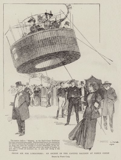 Fresh Air for Londoners, an Ascent in the Captive Balloon at Earl